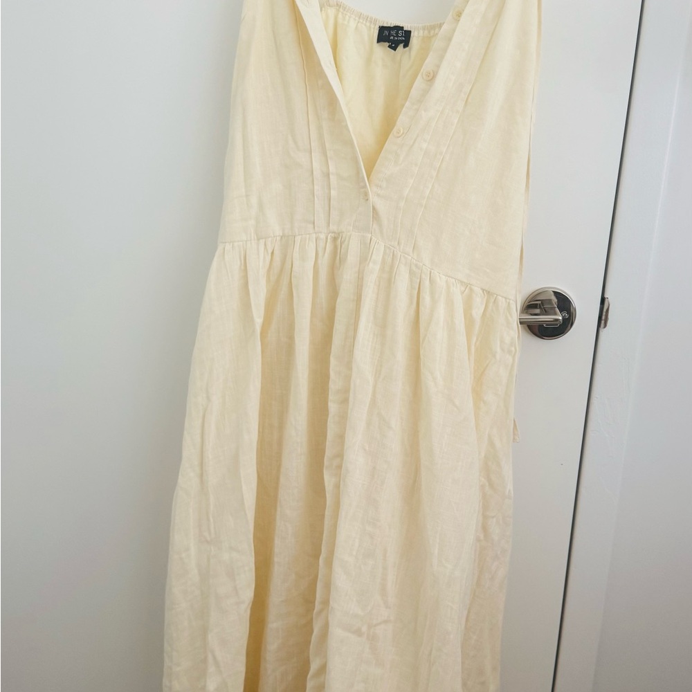 Chic Cream Flow-y Maxi Dress